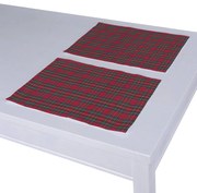 Dekoria Placemats 2 st., rood-groen, 30 x 40 cm