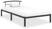 vidaXL Bedframe metaal zwart 90x200 cm