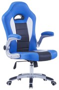 vidaXL Gamestoel kunstleer blauw