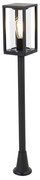 Industriële staande buitenlamp zwart 100 cm IP44 - Charlois