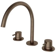 Hotbath Cobber inbouw wastafelmengkraan - 1 functie - 2 knoppen - living colours - verouderd messing CB033AB