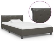 vidaXL Bedframe kunstleer grijs 100x200 cm