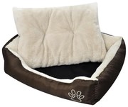 vidaXL Hondenbed bruin en beige XXL