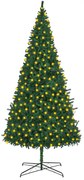 vidaXL Kunstkerstboom met LED's 400 cm groen