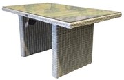 Ibiza lounge-dining tafel 120x80xH70 cm wit grijs