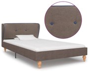 vidaXL Bedframe stof taupe 90x200 cm