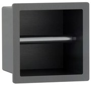 Fortifura Calvi Toiletrolhouder - inbouw - 17.3x17.3x15.3cm - Geborsteld Gunmetal PVD SW1126063