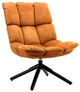 Eleonora Daan Cognac Draaifauteuil Met Stiksels