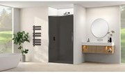 Van Rijn Products ST09 Schuifdeur vast deel - 157.5x200cm - grijs rookglas - soft-close - incl. Gunmetal Geborsteld ST09300160GRGM