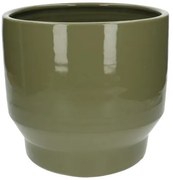 Bloempot'Pato', aardewerk, saliegroen,Ø24 cm