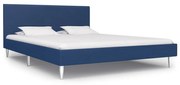 vidaXL Bedframe stof blauw 140x200 cm