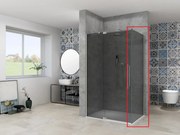 Van Rijn ST08 zijwand met rook glas 90x200cm RVS