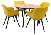 Hartman Sophie Studio Yellow/Dave teak 110 cm. tuinset - 5-delig