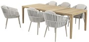 Eva Liam dining tuinset 240x100xH75 cm 7 delig teak Taste 4SO
