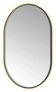 Hotbath &More Oval spiegel ovaal 80x120cm geborsteld zwart PVD
