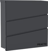 Practo Garden Dijon wandbrievenbus - 37 x 11 x 37 cm – antraciet – modern design – met cilinderslot - Briefopening 33,5 x 3,3 cm