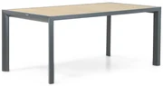 Dining Tuintafel rechthoekig 180 x 100 cm Aluminium Grijs Borello