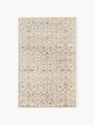 Handgeweven laagpolig vloerkleed Rosalie met ornamenten