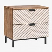 Alembe Mangohouten Nachtkastje Mangohout - Sklum