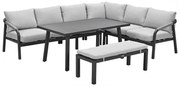 Garden Impressions Tarera lounge dining set 6-delig - donker grijs