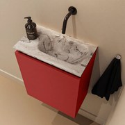 Mondiaz Ture DLux toiletmeubel 40cm fire met wastafel glace rechts zonder kraangat