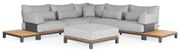 SUNS Evora hoek loungeset 9 delig light anthracite mixed weave / matt royal grey