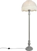 Vloerlamp grijs met beige kap en witte binnenkant 45cm - Classico
