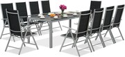 Tuinmeubelen van aluminium met grote tafel Polywood Verona voor 10 personen Garden Point