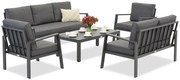 Zakintos Coffee 7 antraciet aluminium set Garden Point