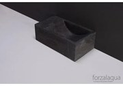 Forzalaqua Venetia Xs fonteinbak 29x16x10cm wasbak Rechts 0 kraangaten Natuursteen Hardsteen gezoet 100229