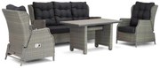 Dining Loungeset 5 personen Wicker Taupe  Garden Collections Chicago/Lusso