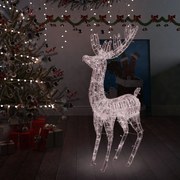 vidaXL Kerstdecoratie rendier 250 LED's warmwit 180 cm acryl