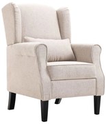 vidaXL Fauteuil stof beige