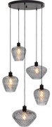 Goossens Hanglamp Dijon, Hanglamp met 5 lichtpunten ø50cm