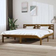 vidaXL Bedframe massief hout honingbruin 180x200 cm 6FT Super King