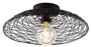 Oosterse plafondlamp zwart 40 cm - GlanOosters E27 rond Binnenverlichting Lamp