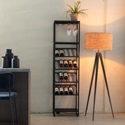 Zuiver Cantor S Zwart Metalen Wijnrek - 45x35x180cm.