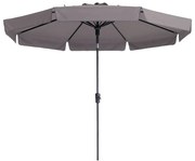 Madison Parasol Flores Luxe rond 300 cm taupe