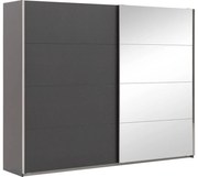 Goossens Basic Kledingkast Miami, 271 cm breed, 210 cm hoog, 1x spiegeldeur re en 1x schuifdeur li