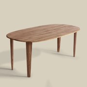 Ovale Eettafel Acacia Hout Naturel 180 Cm - 180 X 90cm.