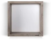 Looox Wood collection wand BoX 30x30cm met achterplaat wit eiken mat wit wbox30mw