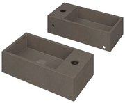 INK Versus Fontein - 36x18x9cm - wasbak links - 1 kraangat - Quartz beton 3404134