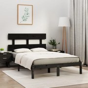 vidaXL Bedframe massief hout zwart 180x200 cm 6FT Super King