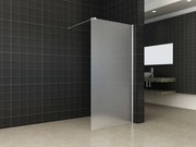 Saqu Splash inloopdouche met chroom muurprofiel 120x200cm Nano matglas