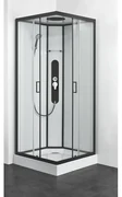 Saniclear Elite complete douchecabine vierkant 90x90cm mat zwarte profielen