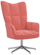 vidaXL Relaxstoel fluweel roze