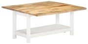 vidaXL Salontafel verlengbaar 90x(45-90)x45 cm massief mangohout wit