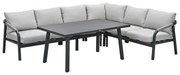 Garden Impressions Tarera lounge dining set 5-delig - donker grijs