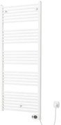 Plieger Elba Electrical Elektrische Designradiator - 146.2x50cm - met thermostaat - 700w - wit 1550007