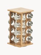 Draaibaar bamboe kruidenrek Dahle met voorraadpotten, 17-delig